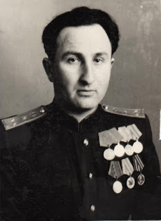 With his medals