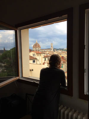 The view from our apartment in Florence