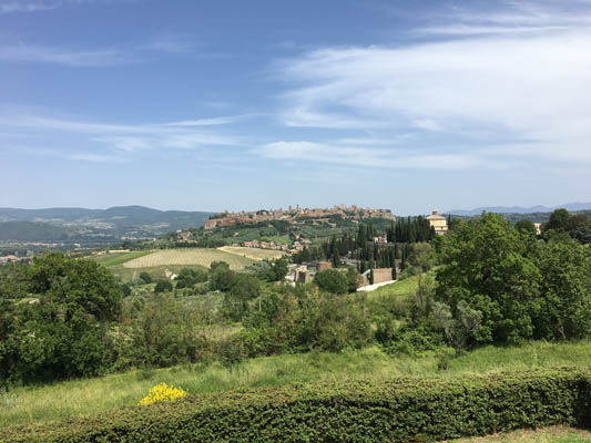 Orvieto, perched high above the Umbrian countryside.
