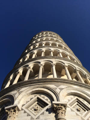 The leaning tower of Pisa