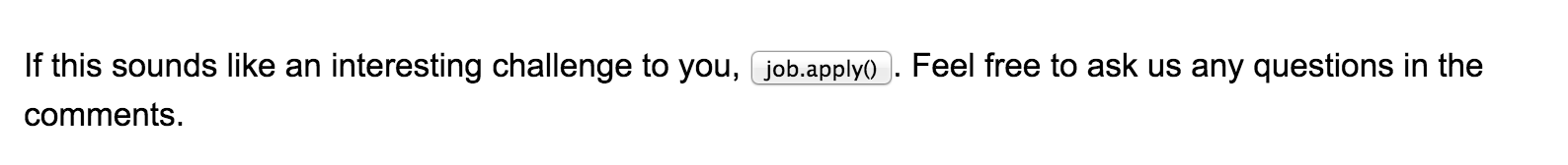 The apply button in the Be a Frontend Engineer at reddit page doesn't work unless you use your console to hack it.